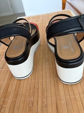 Black & White Platform Sandals